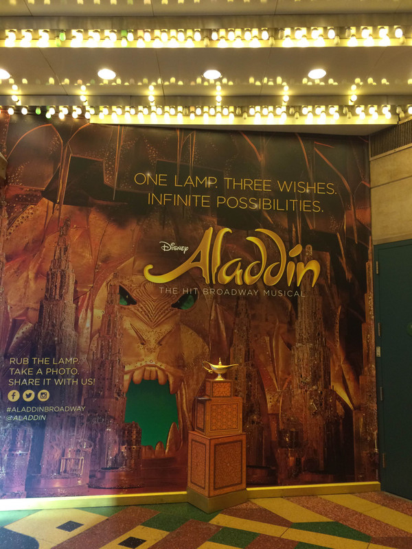 ニューヨーク観光ブログ ブロードウェイ ミュージカル アラジン Aladdin