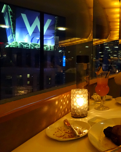 ニューヨーク観光ブログ Ny唯一の回転式レストラン マリオット マーキース The View ザ ビュー プリフィックス ディナー