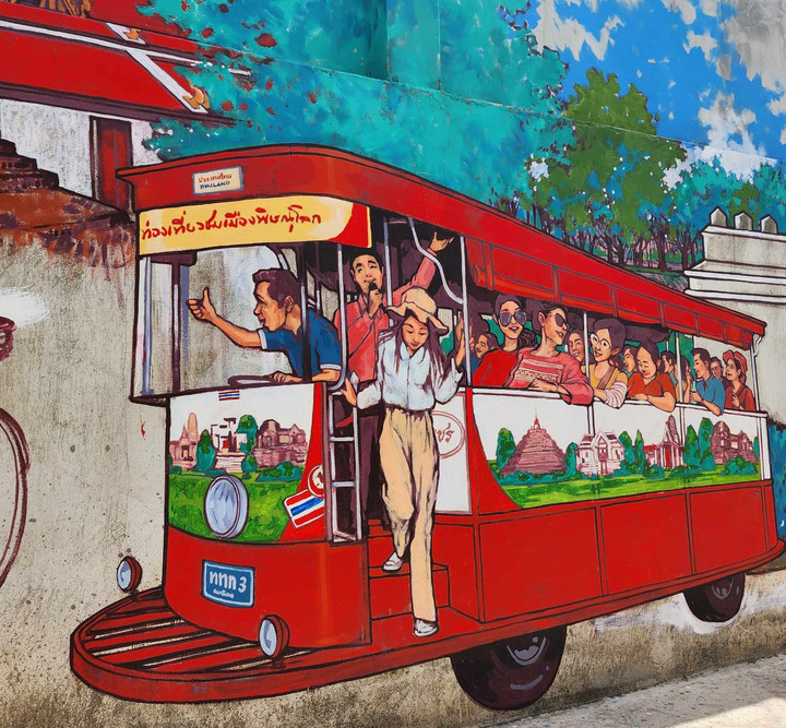 タイ観光ブログ : 【ピサヌローク発】新しいストリートアート