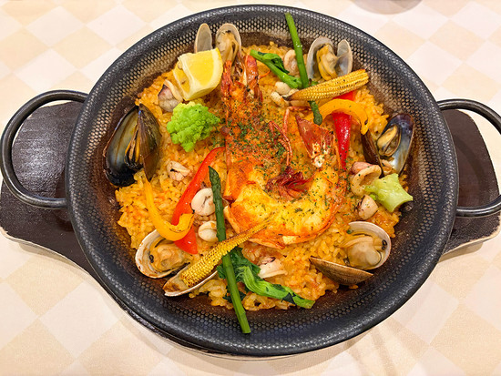 エルマーソ 大海老と春野菜のパエリア