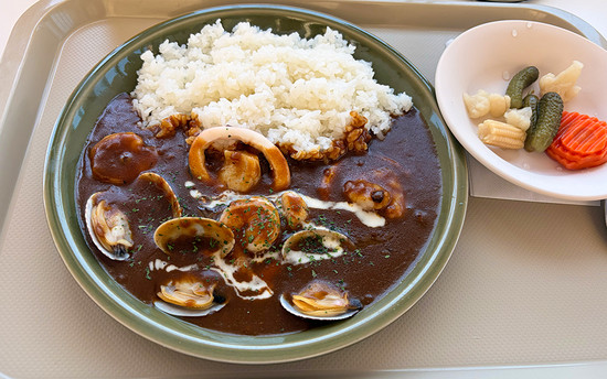 ハーベストバージのシーフードカレー
